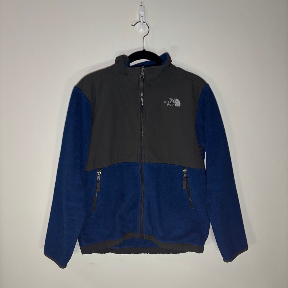 The North Face Youth Blue Gray Polartec Fleece Jacket Size L 14/16 - Picture 2 of 10